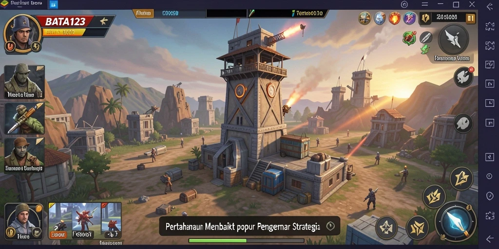 Gameplay seru BATA123 dalam menghadapi gelombang musuh.