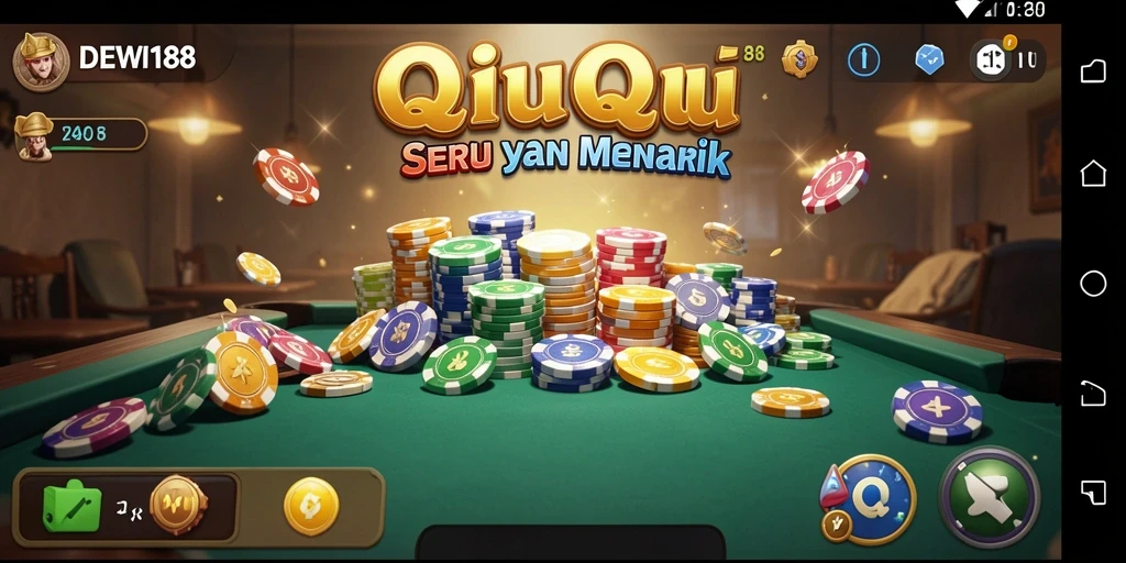 Tampilan gameplay DEWI188 menampilkan keseruan bermain QiuQiu.