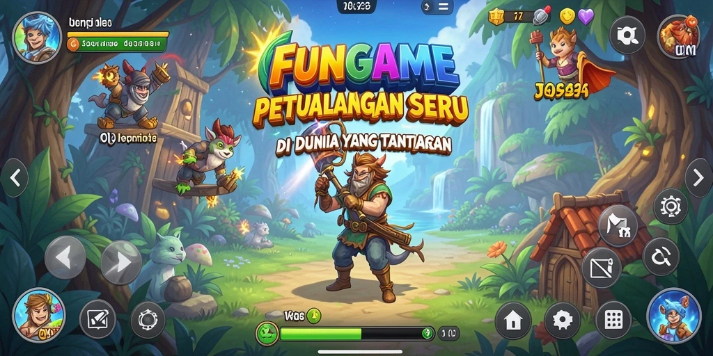 Screenshot gameplay FUNGame yang menunjukkan aksi petualangan seru.