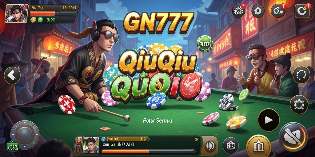 Tampilan screenshot gameplay QiuQiu yang seru dan mendebarkan.