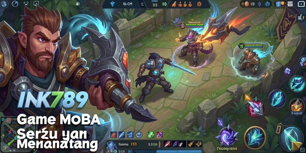 Tampilan gameplay INK789 dengan aksi seru game MOBA.