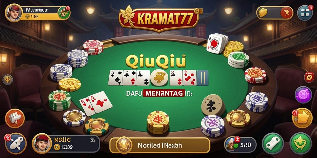 Tampilan gameplay QiuQiu yang seru dan menarik.