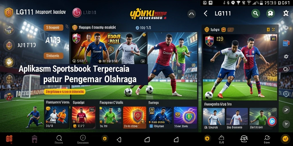 Tampilan utama LG111 dengan berbagai opsi taruhan olahraga.