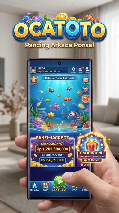 Screenshot antarmuka utama aplikasi ocatoto.
